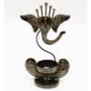 Desert Art Metal Handpainted Black Ganesha Tealight Holder