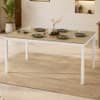 Holven 6 Seater Rectangular Dining Table European oak & white