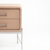 Walsh Leather Side Table in Brown Colour