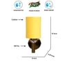Devansh Metal Electric Wall Light in Gold Colour with Yellow Shade Count of 1 Light