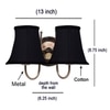 Devansh Dual Steel Metal  Wallmounted Lamp With Cotton Steel Metal  Shade