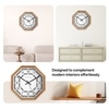 Octagonal Wooden Wall Clock with Natural Finish