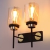 Eliante Modern Wall Lights Mild Steel & Glass Material Black, Gold & Champaign Finish