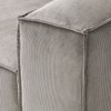 Elegantedge Wood Right Aligned 3-Seater With Upholstery Non Storage Sofa In Grey Colour