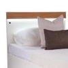 Juda Engineered Wood Single Size Non Storage Bed in Frosty White and Urban Teak Brown