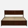 Ivoryn Box Storage Solid Wood Bed King Size in Tobacco Colour