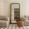 The Artment Unbreakable Green Square Puff Floor Mirror (170 x 70) cm