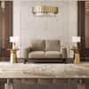 Granada Premium 2 Seater Fabric Sofa in Biscuit Velvet Colour