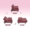 Horizon 3 Seater Sofa Bed Cum In Dark Pink Colour