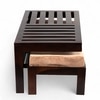 Ikiriya Sheesham Wood Accent Coffee Table Set in Dark Walnut Finish