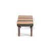 Camilla Solid Wood 2 Seater Bench In Stripe Multi Colour Jackard Fabric