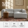 Elegantedge Wood Left Aligned 2-Seater With Upholstery Non Storage Sofa In White Colour