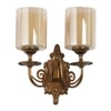 Eliante Modern Wall Lights Mild Steel & Glass Material Antique Gold & Champaign Finish