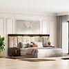 Aurelia Upholstered King Bed With Extended Headboard