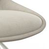 Aeris Ceramic 4 To 6 Seater Extendable Dining Table With 4 Tulip Dining Chairs (Finish : Black Jade, Chair Colour : Cream)