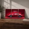 The Castle Decor Red Porsche GT3 Sports Car Wall Art Set of 3 8x12 Inch