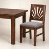 Globally Indian Vedika Solid Sheesham Wood 6 Seater Dining Table Set 6 Chairs Grey