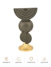 Tribal Abstract Sculpture Showpiece Black and Gold Decorative Table Accent