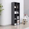 Hexa Engineered Wood Bookshelf Multipurpose Storage Rack in Slate Grey Colour