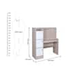 Ace Engineered Wood Study Table in Off White