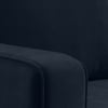 Apollo High Back 3 Seater Fabric Sofa in Sea Port Blue Velvet Colour