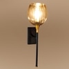 Devansh Metal Electric Wall Light in black Colour with Transparent Shade Count of 1 Light