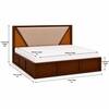 Shilp Solid Wood Compact King Bed Hydraulic Storage Provincial Teak Finish Mattress 72 x 72 Inches