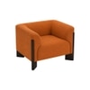 Octavia Boucle Fabric Lounge Chair in Orange
