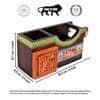 Cutlery Holder Handcrafted in Wood with Madhubani Art (8x3.5x4")