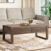 Linnea Rectangular Solid Wood Coffee Table In Danish Walnut Finish