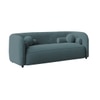 Zenol Boucle Fabric 2 Seater Sofa In T Blue