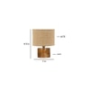 Cullen Beige Jute table lamp with Natural Wood Base