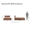 Marieta Solid Wood Queen Size Bed With Box Storage (Teak Finish)