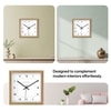 Square Wooden Wall Clock with Roman Numerals and Outer Minute Track