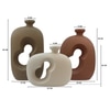 Earth Tone Ribbed Abstract Cutout Vases