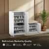 Bennis 25 Pair Shoe Rack in White Finish