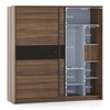 Avalon Engineered Wood 2 Sliding Door Wardrobe in Chocolate Oak Finish