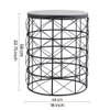 Metalsmith Solid Wood Side Table in Black Powder Finish