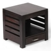 Russell Solid Wood Bedside Table in Mahagony Finish
