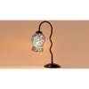Multicolor Mosaic Glass Zig Zag Curvy Table lamp with Iron Base (EN11)