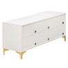 Gold Lux free-standing TV cabinet in White