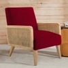 Evant Ratan Accent Chair in Maroon Colour