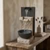Water Fountain Ivory Pebble Serenity Water Fountain in Multicolor Colour