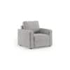 Apollo 1 Seater Fabric Sofa in Vapour Grey Colour