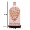 Finesse Glass Hand Painted Shade Table Lamp  with Wooden Base