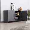 Hexa Red Multipurpose Storage Cabinet With 3 Door in Slate Grey Colour