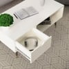 Hexa Engineered Wood Coffee Table With 1 Drawer In Frosty White