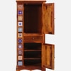 Sheesham Wood 1 Door Wardrobe In Honey Oak Finish