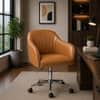 Doe Buck Colm Modern Tan Leatherette Office Chair