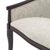 Florence Loveseat 2 Seater In Mahogany Finish With Monochrome Paisley Fabric Colour
